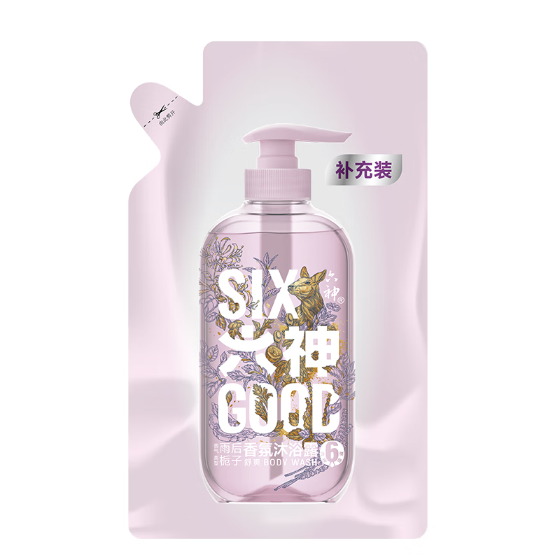 六神舒爽香氛沐浴露（雨后栀子香型）200G立塑袋