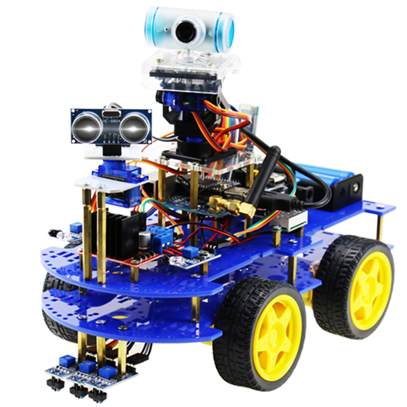 CreateBlock STM32智能小車機(jī)器人套件4WD四驅(qū)編程套件wifi視頻實(shí)時監(jiān)控 B套餐