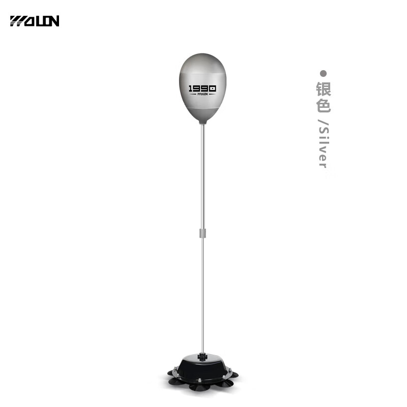 五龍體育五龍拳擊訓(xùn)練器速度球家用成人兒童立式沙袋室內(nèi)回彈球躲閃反應(yīng)靶 銀色