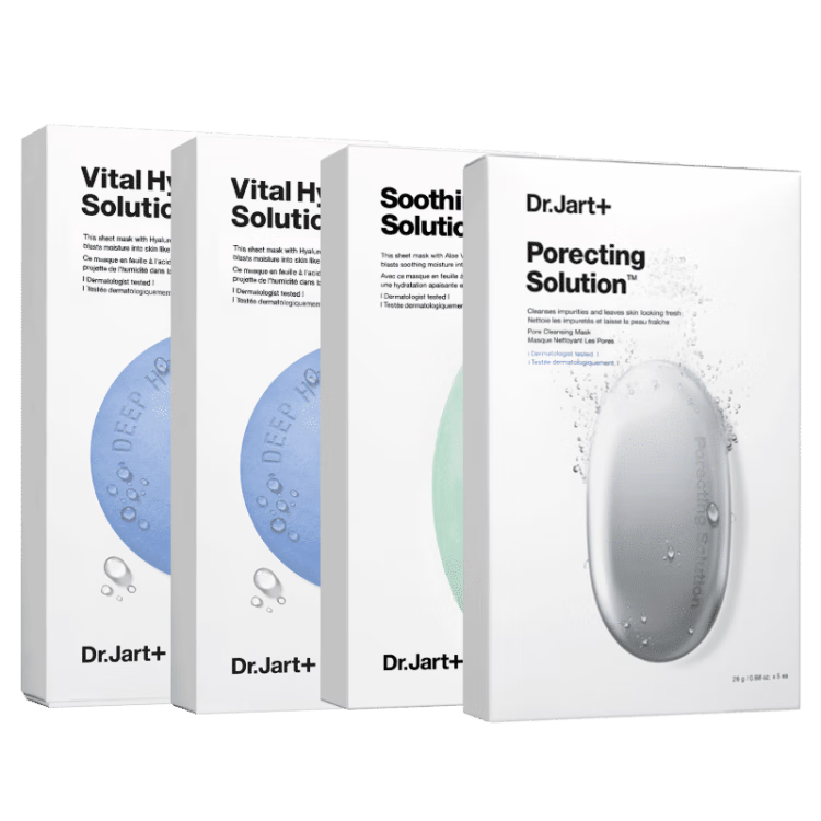 蒂佳婷（Dr.Jart）补水舒缓清洁蓝绿黑丸面膜20片蓝绿丸1.0锁水修护控油去黑头韩国