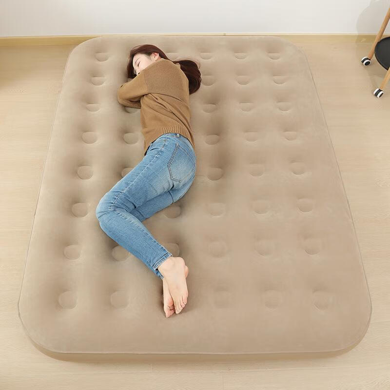 佳嘉优自动充气床垫家用单双人户外露营帐篷冲气床打地铺折叠便携 卡其色（外置电动泵） 单人（188*99*25cm)