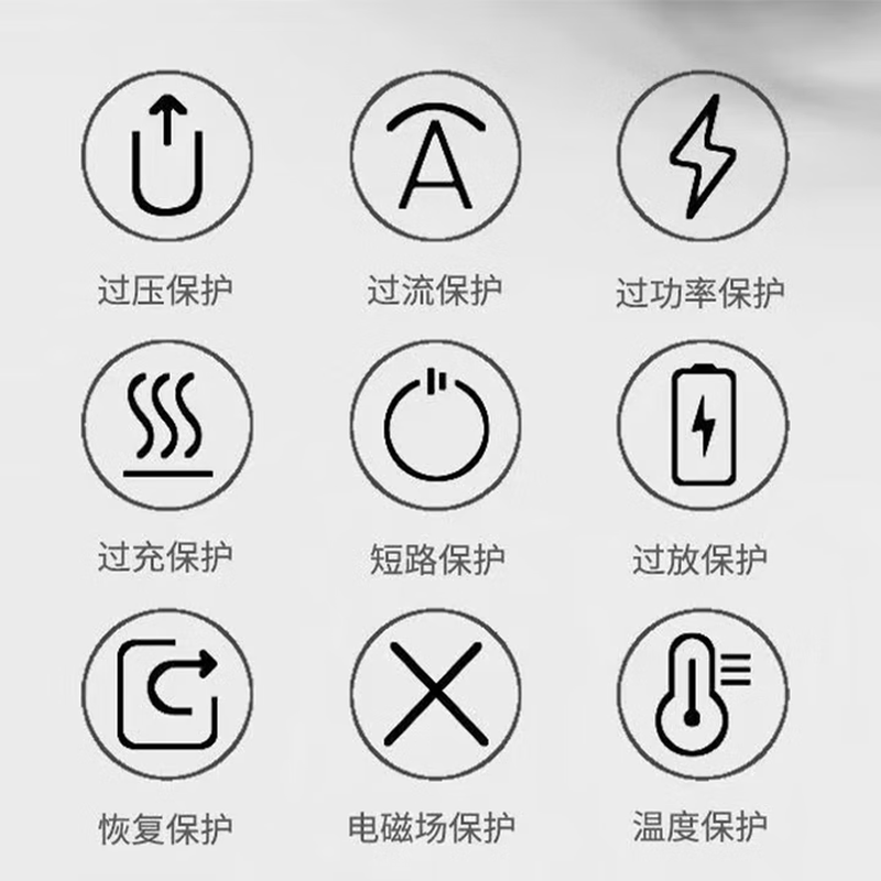 小米锅巴【国家3C认证】磁吸充电宝自带线智能无线充迷你超薄共享快充移动电源适用华为苹果 神秘黑【自带双快充线机身强力吸附】支架款 10000mAh