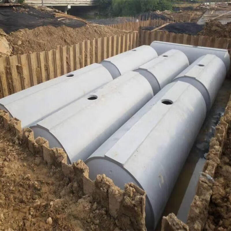 农村拼接式组合沉淀池钢筋混凝土分解方形圆形工业水泥化粪池 浅灰色