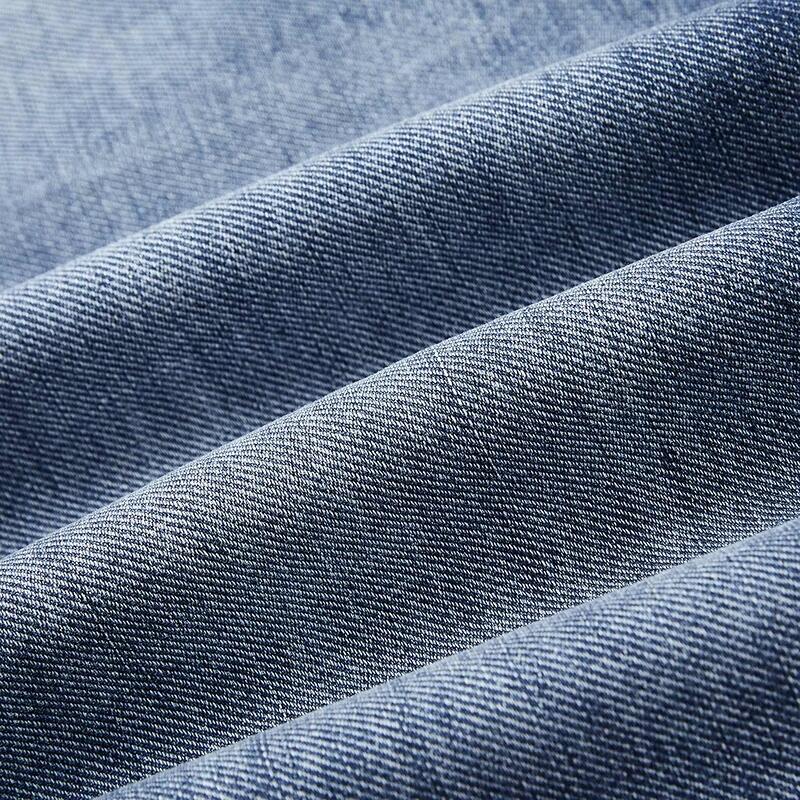 HLA海澜之家旗下黑鲸牛仔中裤男年夏季直筒裤男休闲CKMNW25001A