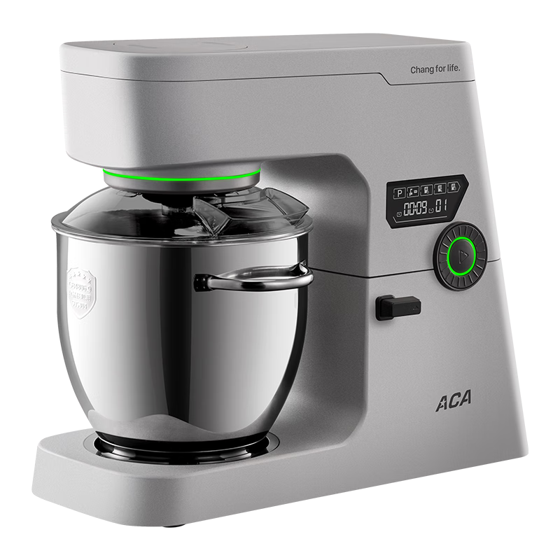 北美電器（ACA）【國補(bǔ)】廚師機(jī)家用商用金屬機(jī)身7L全自動(dòng)和面揉面一體機(jī)打蛋絞肉壓面條攪拌料理機(jī) ASM-EC900