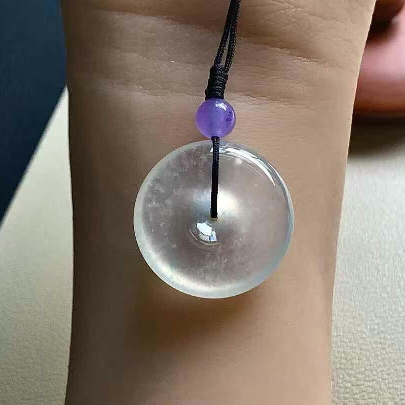 一石一刻a货缅甸翡翠玻璃种木那怀古底子水润无比种老起胶冰透起光