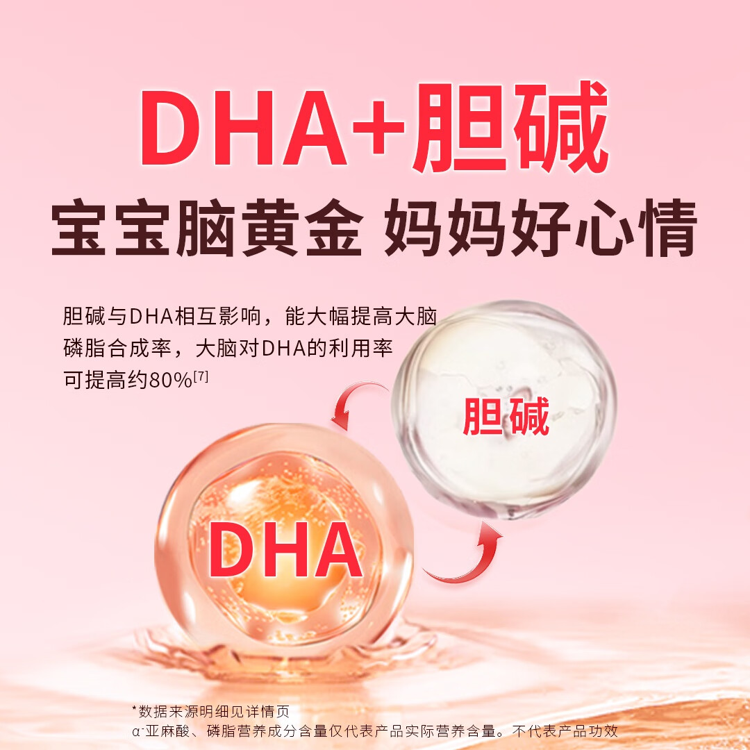 立爱润康孕妇DHA补叶酸孕妇复合维生素多种矿物质铁亚麻酸软胶囊 润康30天量