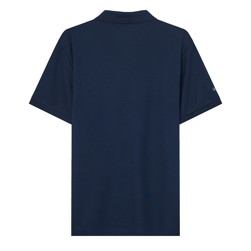 亨利·格兰小熊猫男装 2025夏季新款男士商务休闲简约短袖POLO衫 藏青色 S (44)