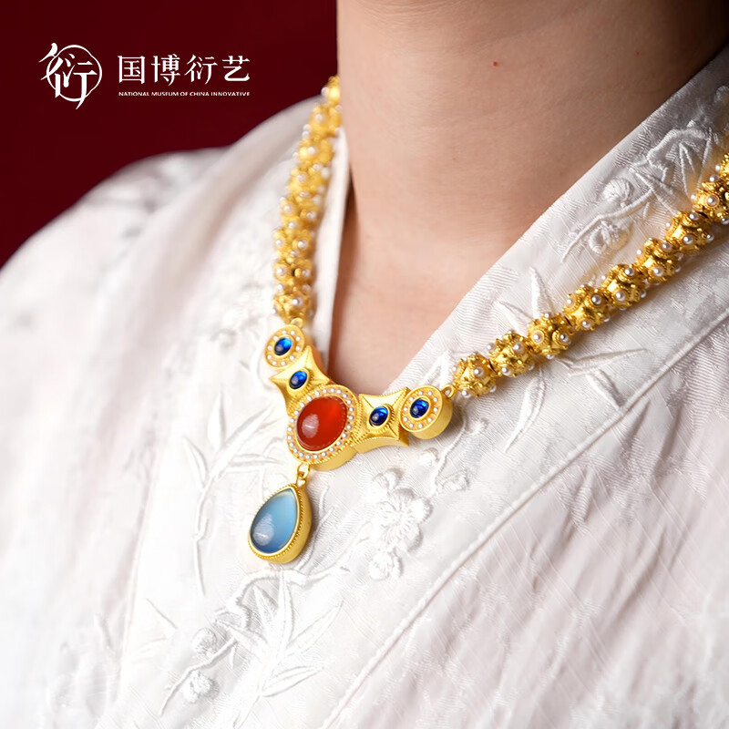 中国国家博物馆李静训AR项链冰箱贴两用国博文创创意礼品送朋友生日礼物 李静训项链冰箱贴