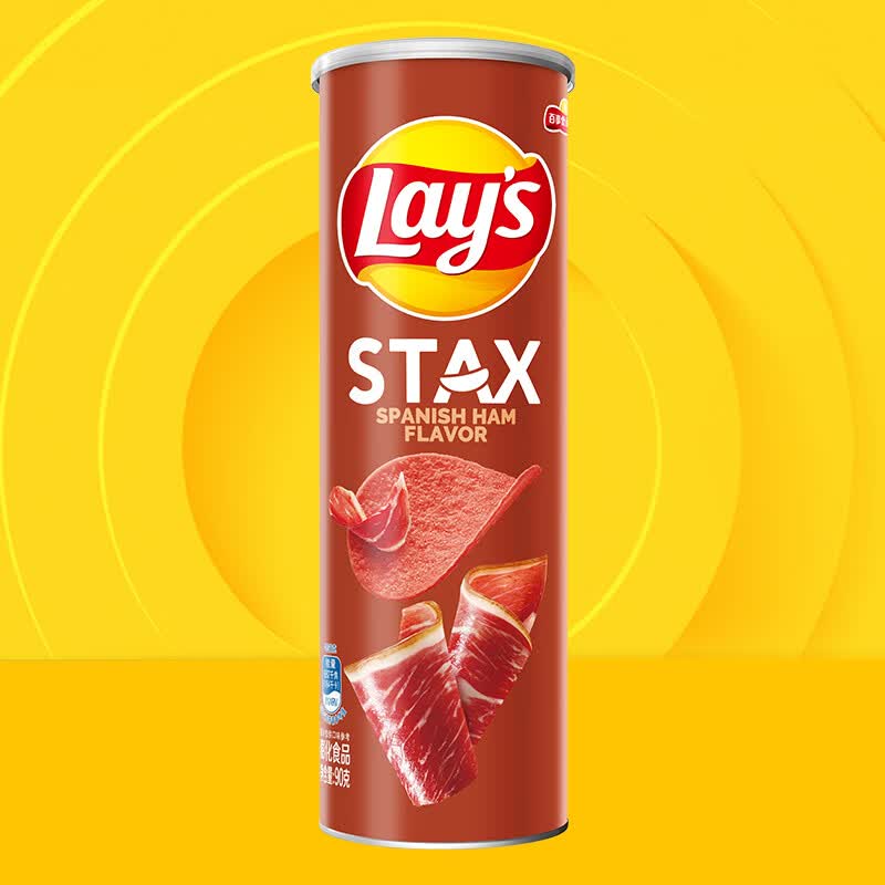 乐事（Lay's）任选无限罐装薯片甄选系列90g休闲小吃解馋零食办公室零食 【乐事】甄选西班牙火腿味90g