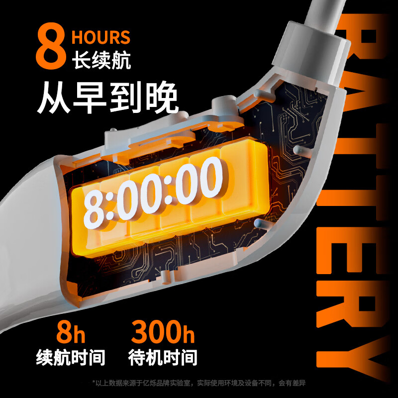 亿烁【2025新款】蓝牙耳机运动气骨传导无线跑步挂耳脖式不入耳可插卡防水防汗超长续航 G11限定橙丨蓝牙版 可插卡丨360°全景音丨专业运动