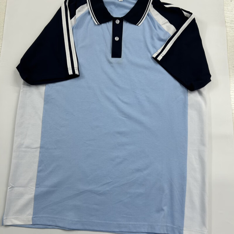 何佳功江苏省大港中学校服 夏天全棉短袖校服 全棉短袖透气 160