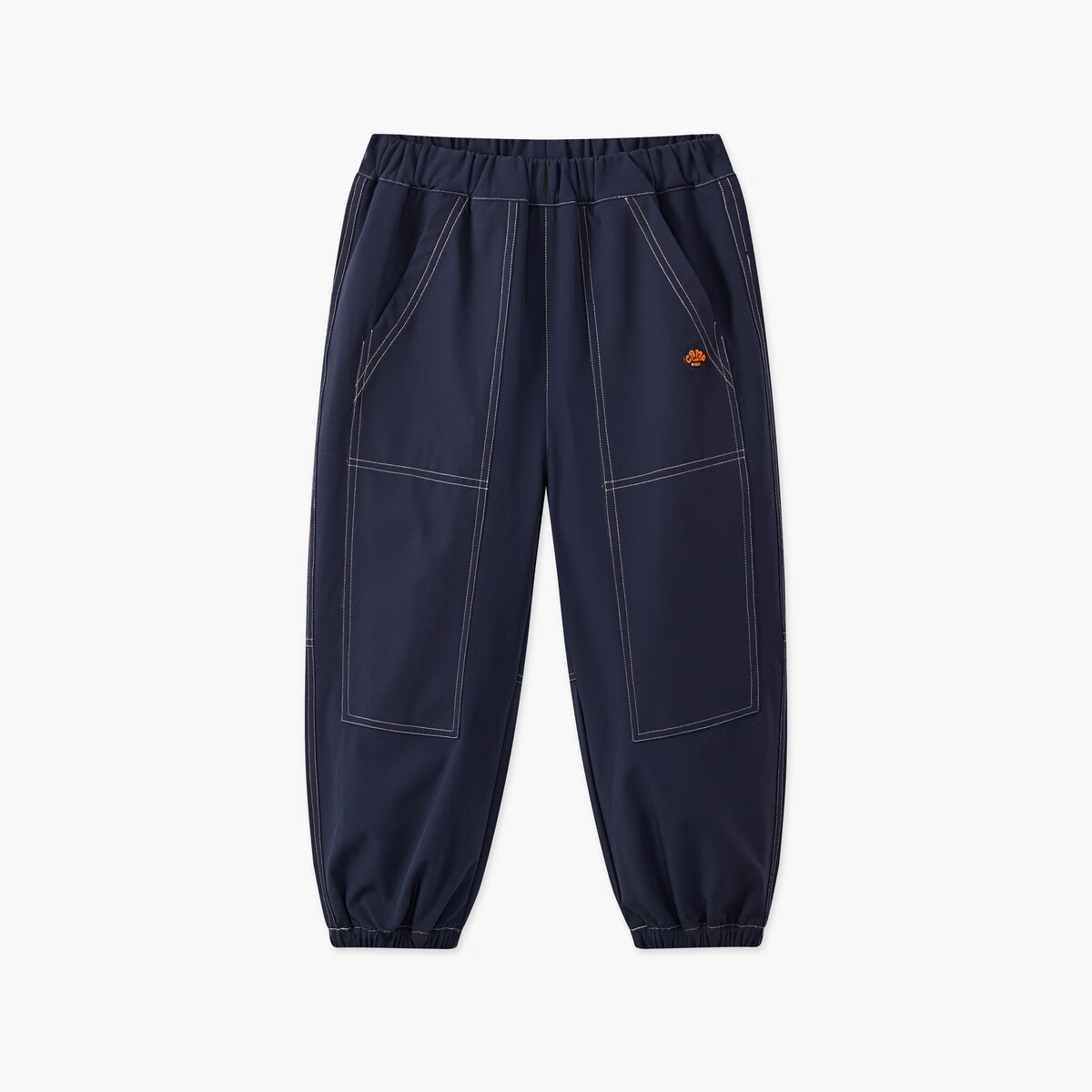 马骑顿(MQD)男童25秋新款户外工装裤露营登山束脚裤简约亲肤休闲裤 藏青 150