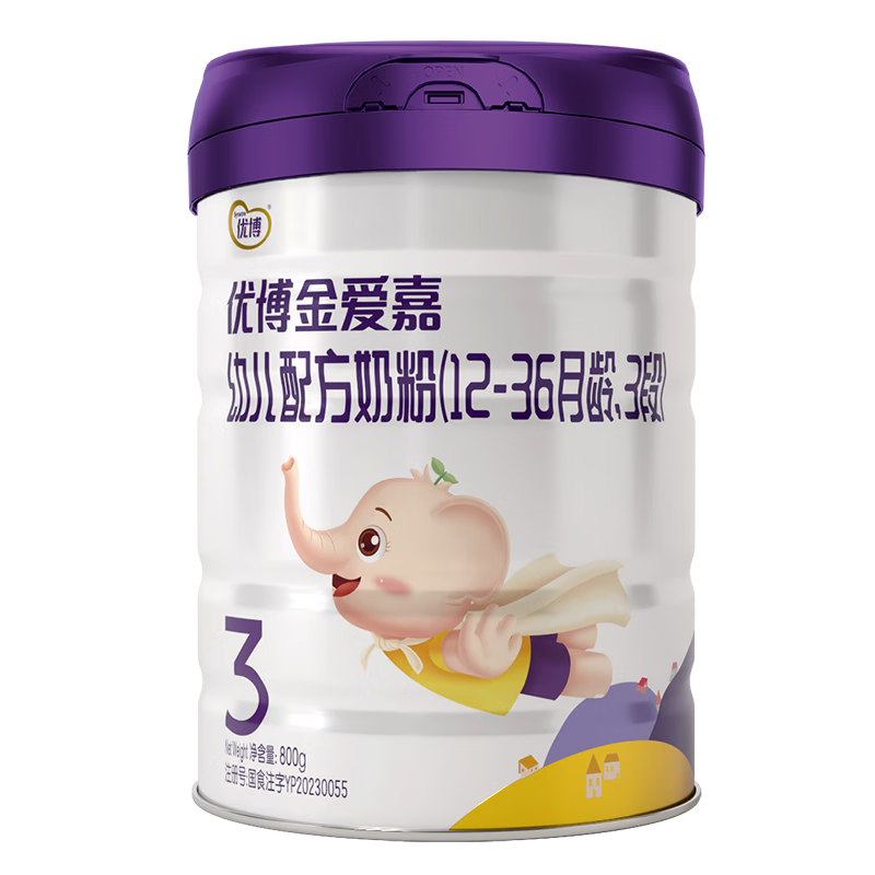 金爱嘉 幼儿配方奶粉3段(12-36月龄幼儿)800g听装新国标 新配方 新国标3段 800g