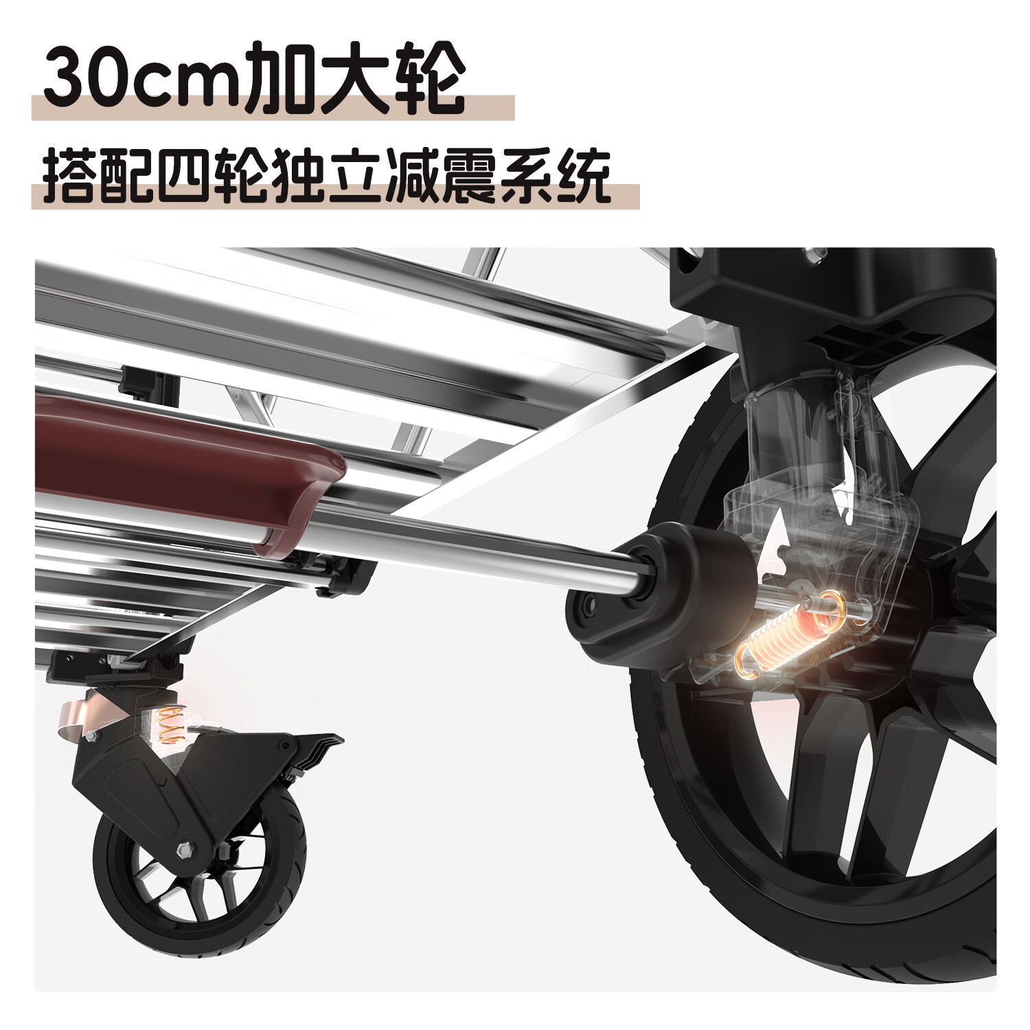 欢乐空间双胞胎婴儿车儿童推车露营车遛娃神器亲子0-6岁可坐可躺幼儿园 蓝色