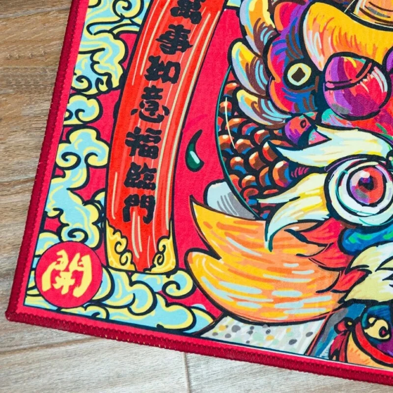 欧纶斯（Oulens）简约地垫脚垫卧室入户门垫浴室卫生间厕所厨房客厅地毯可水洗裁剪 回家开运 200cm*140cm 【客厅地毯推荐】