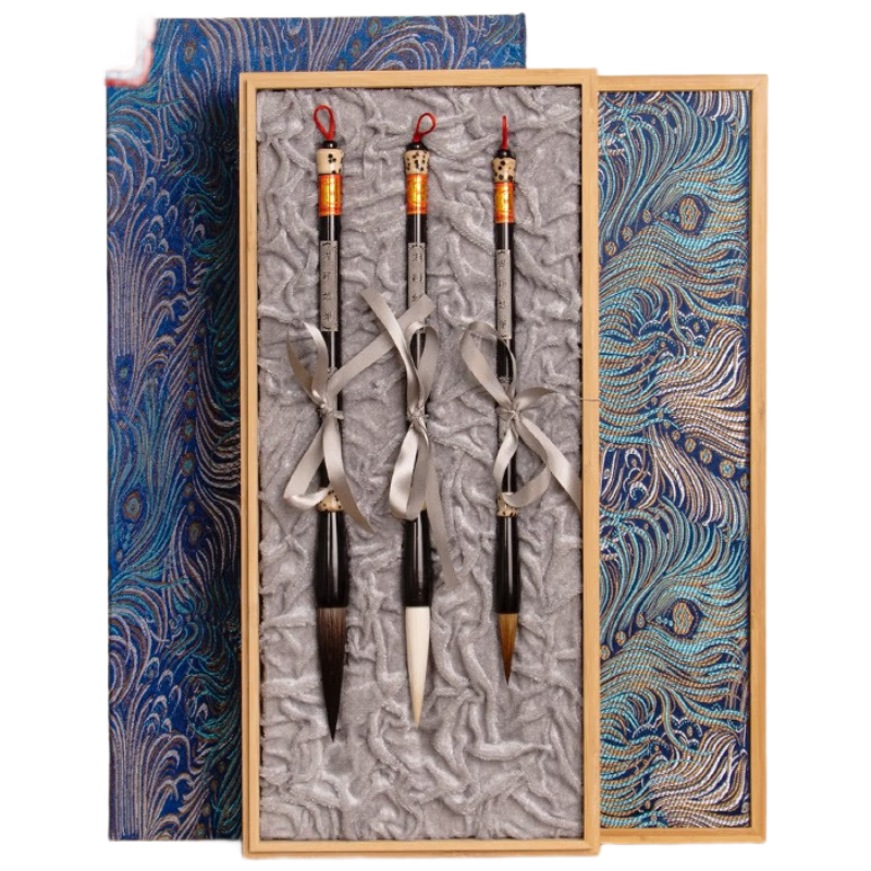 善璉湖筆菩提妙筆 兼毫狼毫毛筆禮盒套裝送禮專(zhuān)業(yè)書(shū)法毛筆練字高檔文房四寶禮盒大師手作國慶中秋節禮物