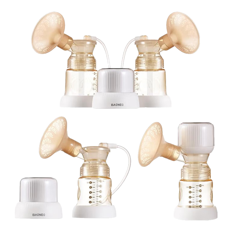 貝能雙邊吸奶器電動舒適按摩全自動母乳擠奶器三合一吸乳器靜音 （奶嘴款）24口徑[單邊+無線+雙邊]
