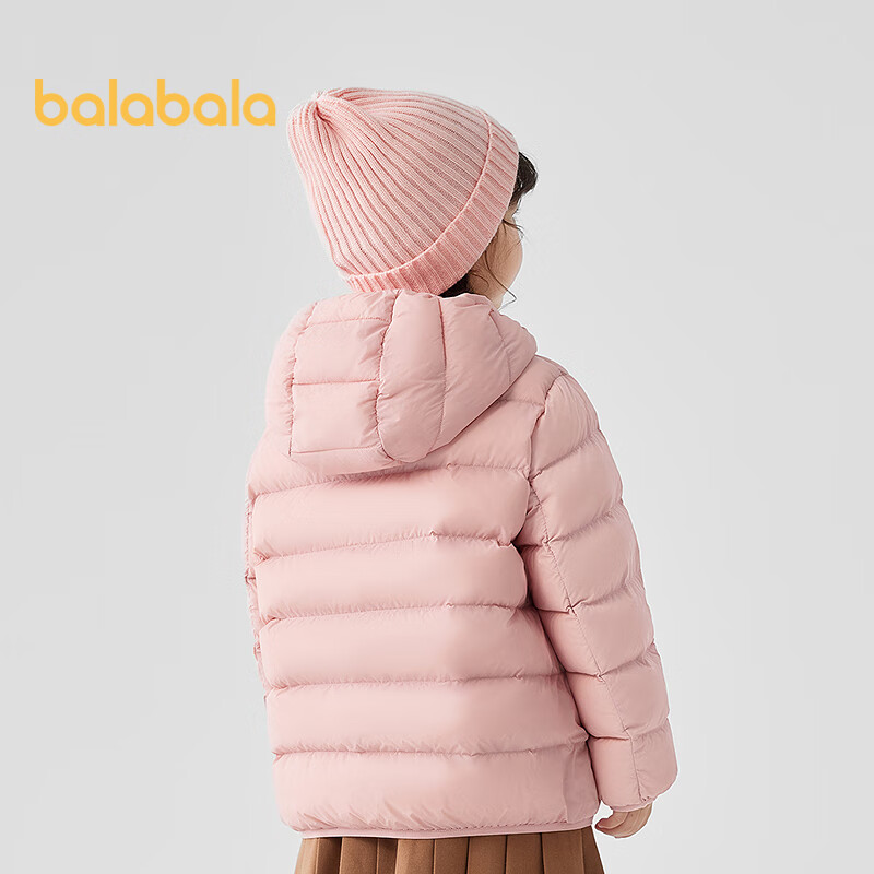 巴拉巴拉男童轻薄羽绒服秋冬装女童连帽亲子外套防泼水防油污209425107201