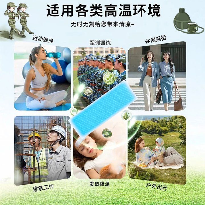 靠森军训必备用品冰凉贴开学降温神器夏天防中暑高中学生宿舍日杂小件 优惠价【20片】冰凉随机包装