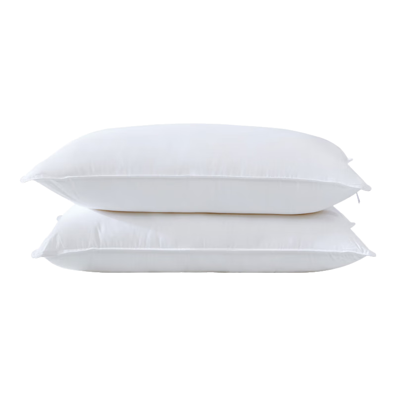 京东京造 A类五星级酒店枕 瑞士抗菌60支全棉贡缎面料枕头 48*74cm单只