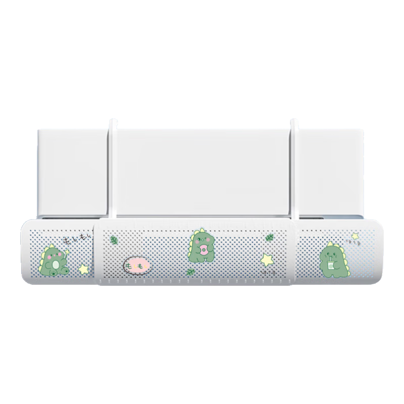 可伸缩空调挡风帘空调挡风板格力美的海尔空调通用款免安装防冷风直吹高品质空调防风罩遮风罩 小恐龙图案【三合一可伸缩】