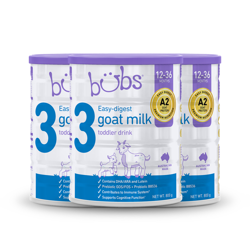 Bubs澳洲嬰幼兒A2配方羊奶粉 含葉黃素助眼腦發(fā)育 800g 【假一罰十】3段3罐 效期27年1-4月