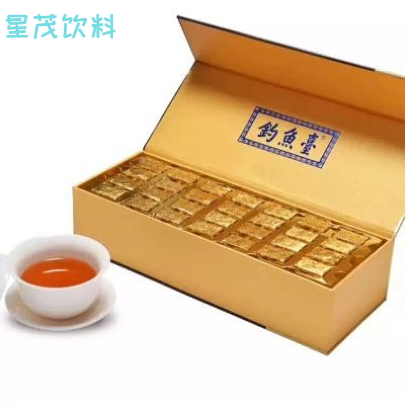 食怀钓鱼台普洱茶熟茶小沱茶金砖茶叶礼盒装 华祥苑茗茶 钓鱼台普洱茶
