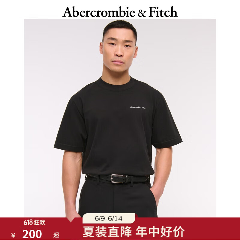 ABERCROMBIE & FITCH���ذ����¿��װ25�ļ��¿���ĸLogoԲ�����T��KI123-5060 ��ɫ M (180/100A)