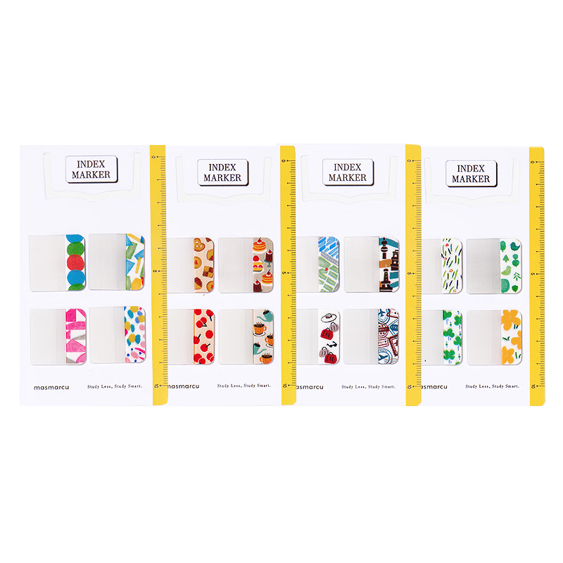 晨光MASMARCU晨光文具文件索引贴40枚中号 便利贴高颜值笔记标签贴学生标记书签贴聪明学1包随机YS0357