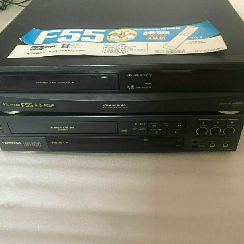 老式松下l15 j25 j27 f55 hd100录像机vhs格式录放功能 松下f55六磁头