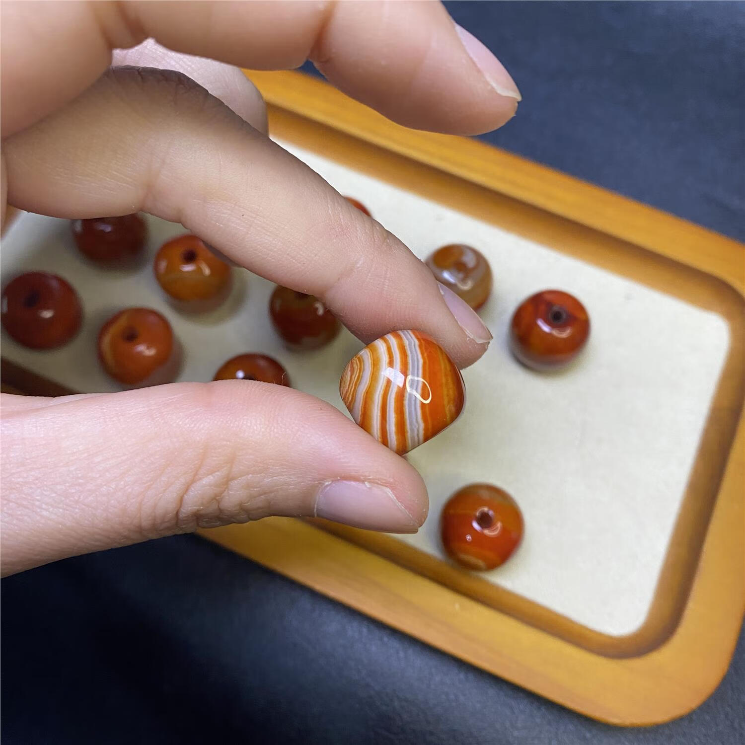 珠 串珠手链项链吊坠挂件配饰半成品 15*16mm战国红玛瑙桶珠吊坠一颗