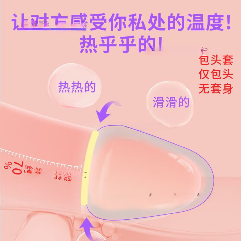 通用情趣包头套半截套龟头套延时套仅包头龟头套延时套半截套 M码+L码(2只散装无包装盒)