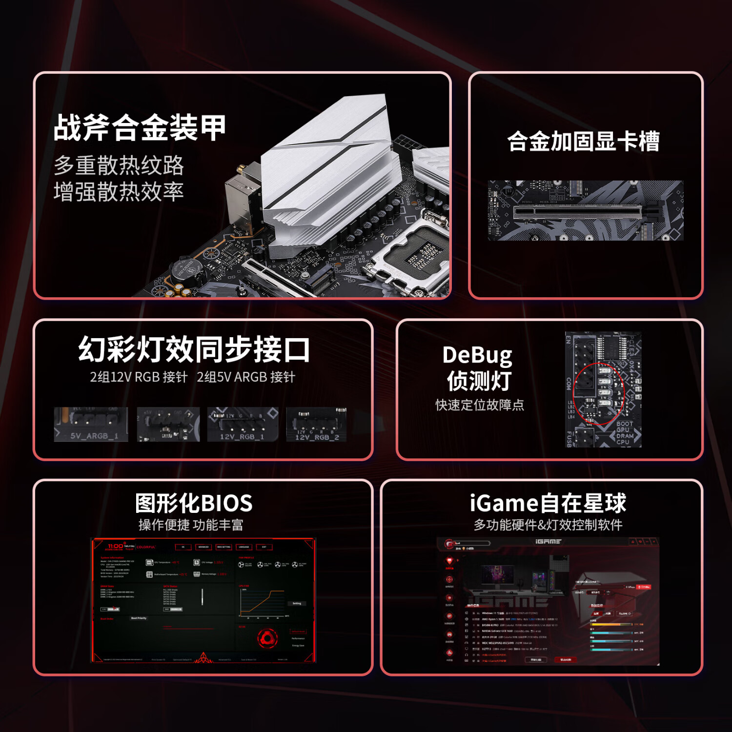 七彩虹 BATTLE-AX B760M-PLUS WIFI D5 V20 黑刃DDR5 图 4
