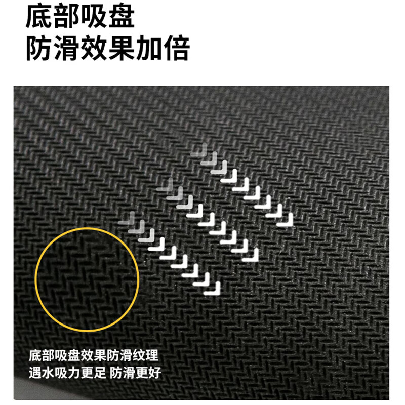 傲娇熊浴室地垫速干防滑卫生间门口吸水脚垫家用洗手间卫浴垫子可裁剪 静绘繁花-波浪-绿 40*60CM