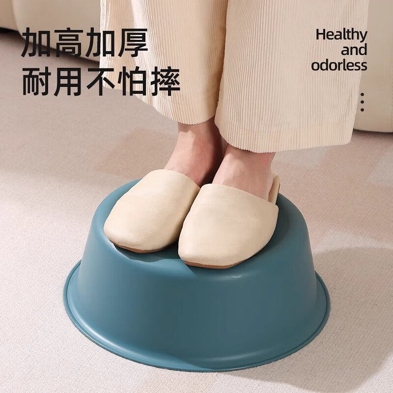 巨晶塑料洗脸盆家用大号耐用洗脚盆学生宿舍婴儿泡脚洗衣盆撞色洗手盆 粉紫双拼【大号 中号】