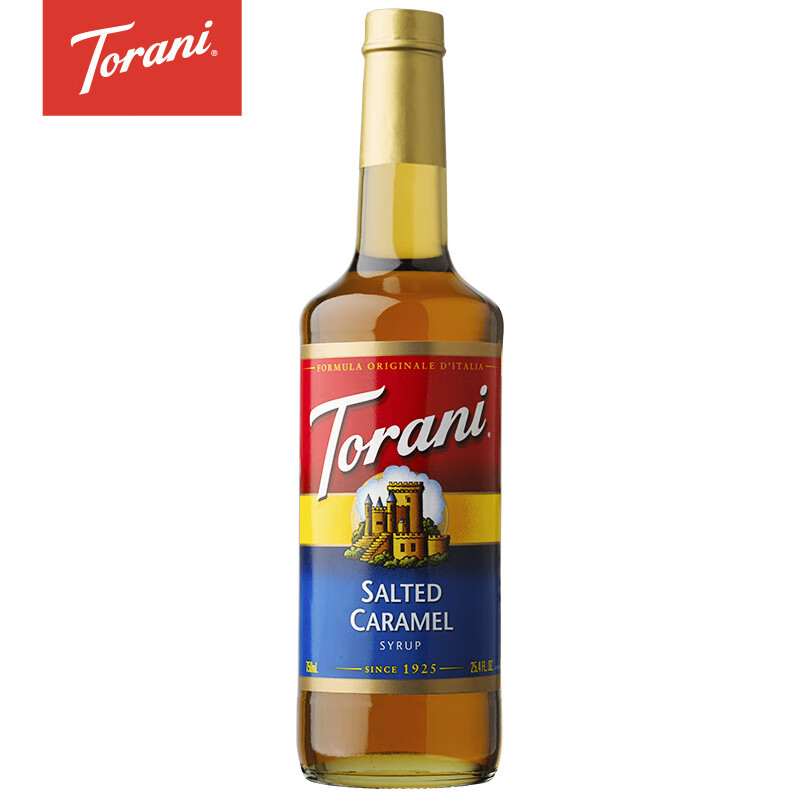 特朗尼（Torani）torani進(jìn)口海鹽焦糖風(fēng)味糖漿 咖啡奶茶飲品調(diào)味糖漿果露 海鹽焦糖750ml