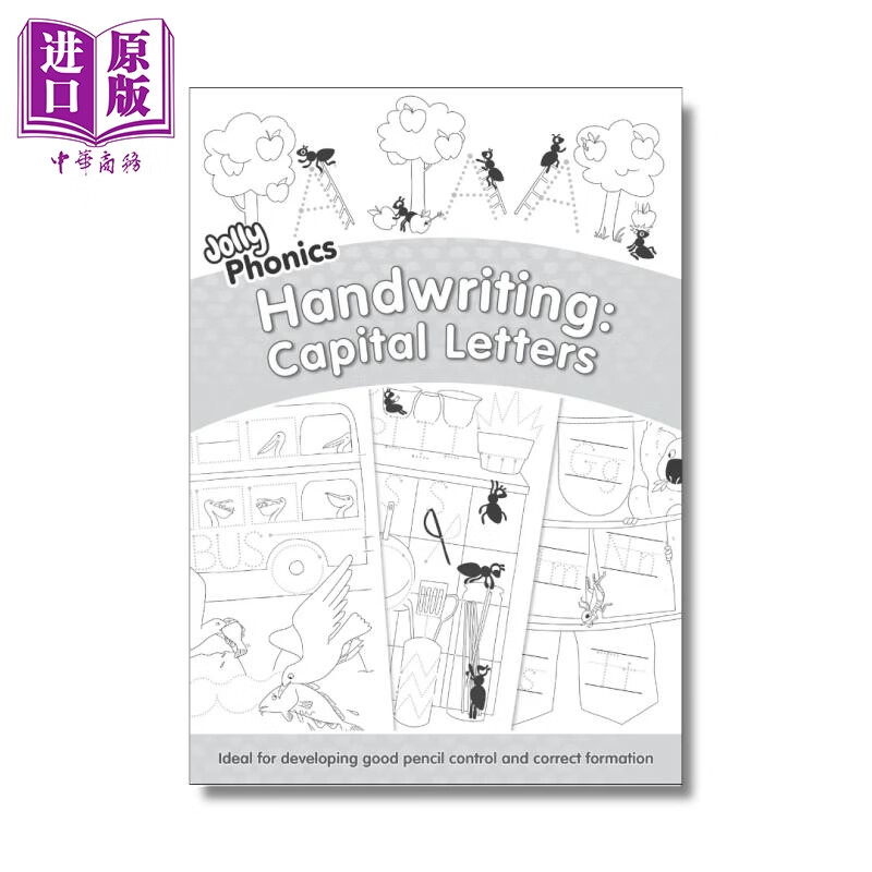 英文原版 快乐自然拼读大写字母书写练习册 Jolly Phonics Capital Letter Handwriting Practice Book