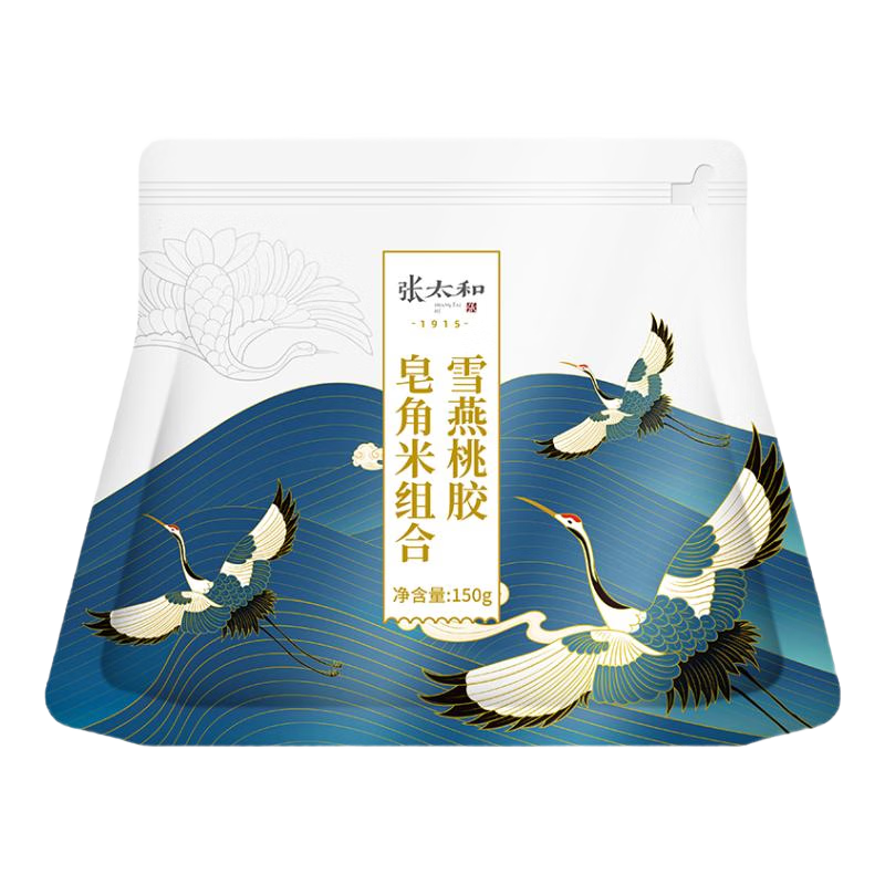 张太和 雪燕桃胶皂角米组合约150克/袋组合 可搭配红枣枸杞牛奶zt 桃胶雪燕皂角米组合（15gx10）/袋*2袋