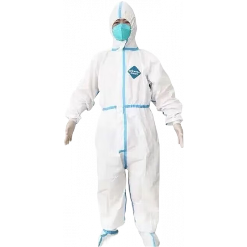 穩(wěn)健防護(hù)服醫(yī)用成人工作一次性使用連腳全身防護(hù)服連體式獨(dú)立裝 175cm