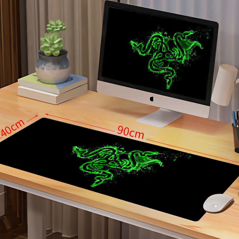 雷蛇(Razer)游戏专用鼠标垫大号网咖定制电竞fps创意加厚防滑办公键盘桌垫机 LS-18 2mm x 700x300mm
