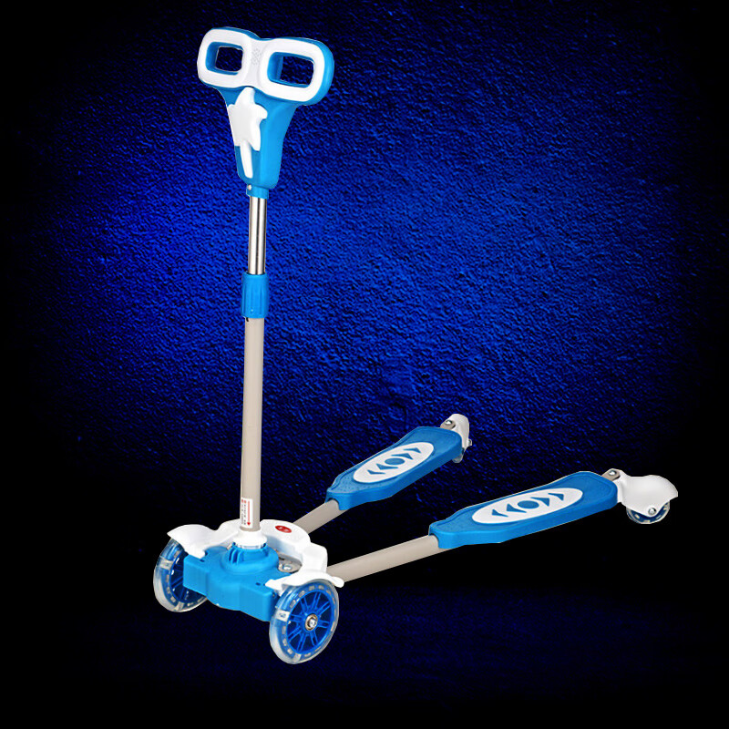 惠珍裕儿童蛙式滑板车 蛙式滑板车2-10岁小孩双脚分开摇摆车闪光轮