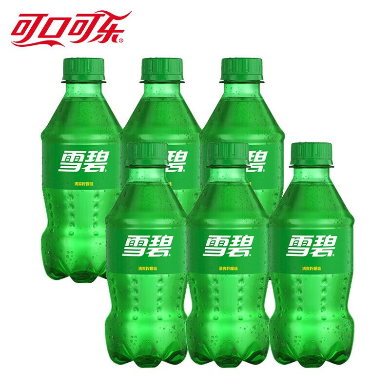 可口可乐（Coca-Cola）汽水碳酸饮料300ml小瓶装系列 雪碧300ml*6瓶