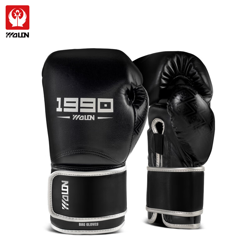 五龍體育（WOLON）五龍沙包拳擊手套散打拳套男女訓練沙袋泰拳格斗搏擊成人拳套 24版沙包拳套-黑(送5米綁帶+護具 10oz