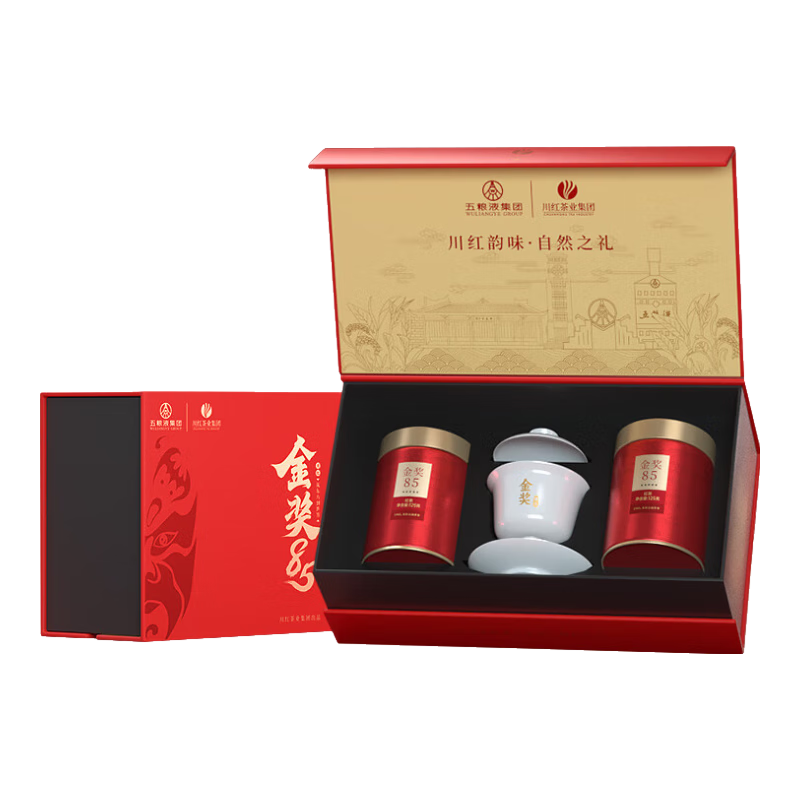 川紅 金獎85非遺特級茶葉禮盒 工夫小種紅茶正宗橘糖香茶250g