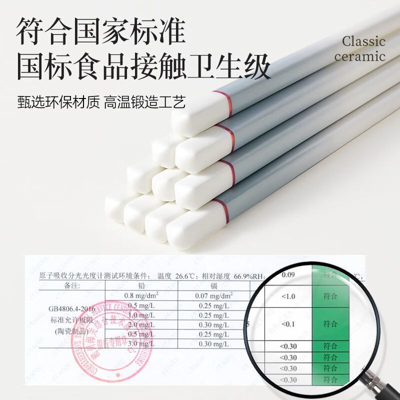 双枪(Suncha)陶瓷筷子家用抗霉耐高专人专用瓷筷送礼礼盒 【瓷韵天成-玉箸拈香】 凝脂白玉 10双 【精致礼盒装】