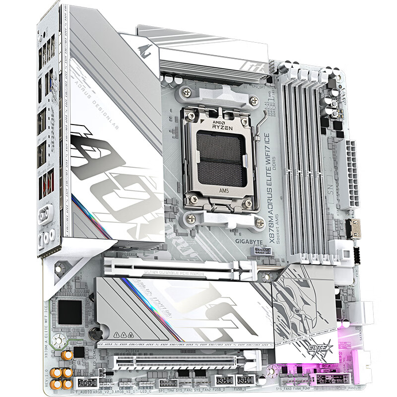 技嘉 冰雕X870M AORUS ELITE WIFI7 ICE DDR5 图 6