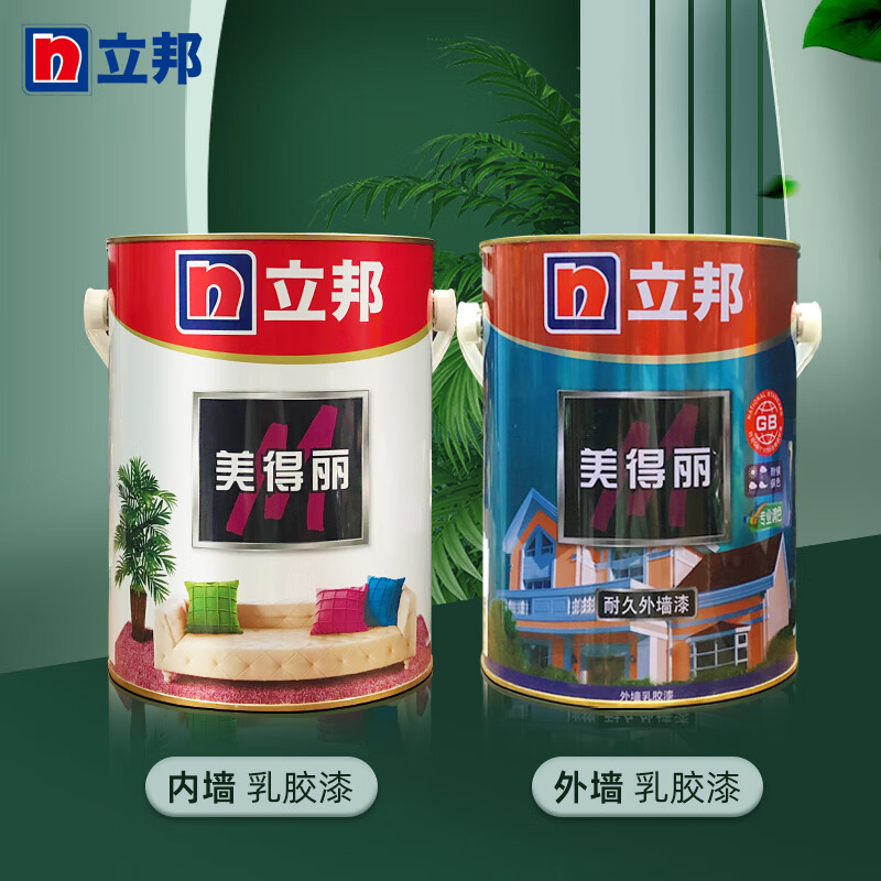 立邦乳胶漆 外墙美得丽乳胶漆墙面漆可调色5l 内墙美得丽 5l