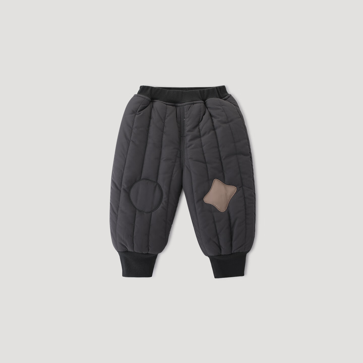 巴厘小猪儿童棉裤冬季夹棉加厚保暖休闲束脚裤男女童加厚冬装长裤宝宝裤子 岩石灰 90