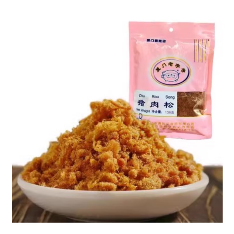 黃勝記豬肉松廈門(mén)特產(chǎn)香酥肉松粉兒童豬肉松美食福建肉松壽司輔材 豬肉松138克